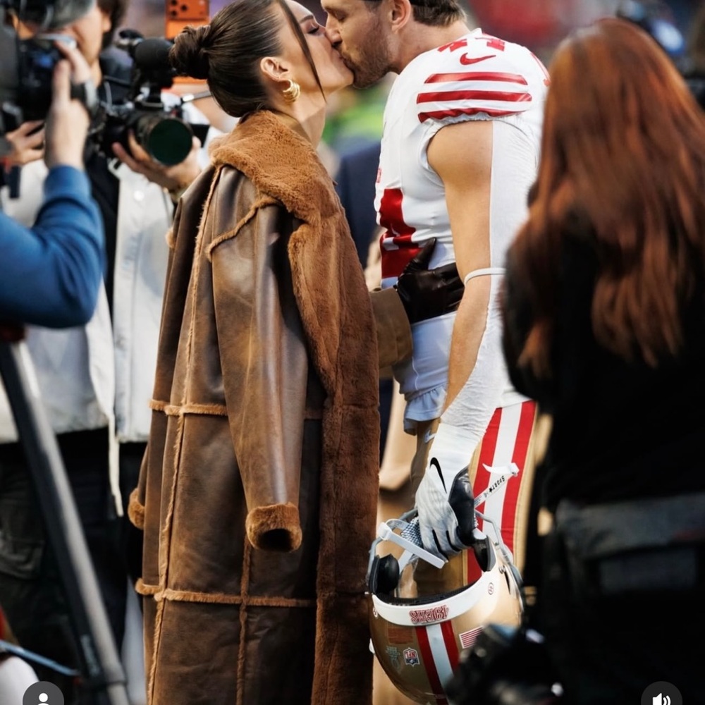 Brown Shearling Coat - Picture 2 of 3